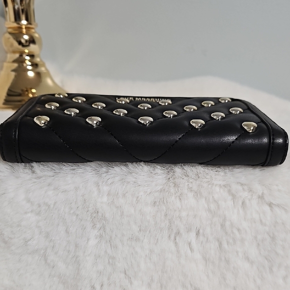 Love Moschino Quilted Heart Studded Continental Zip Wallet - Picture 12 of 12